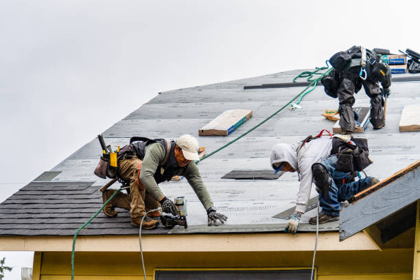 Professional Gutter Installation technician working in Walnut Creek, CA
